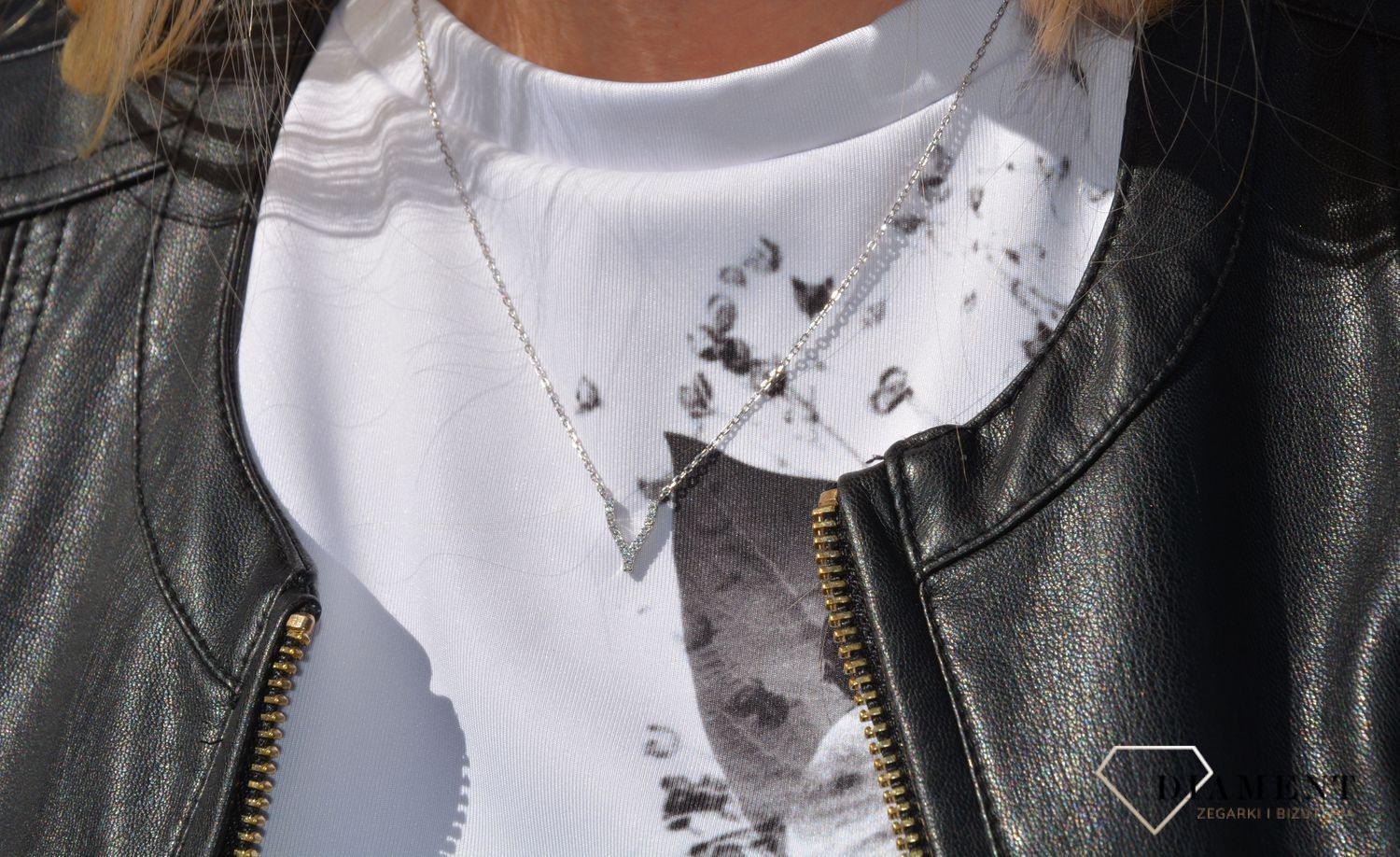 Srebrny naszyjnik z cyrkonią Dall'Acqua N VI37 037.JPG